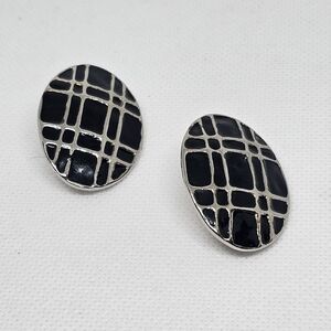 Vintage Artisan Design 70's Gold Plated Clip Earrings.